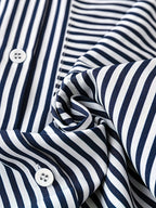 Dam Ärmlös Randig Skjortblus Elegant Sommar