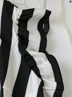 Dam Blus Elegant Randig Med Rosett