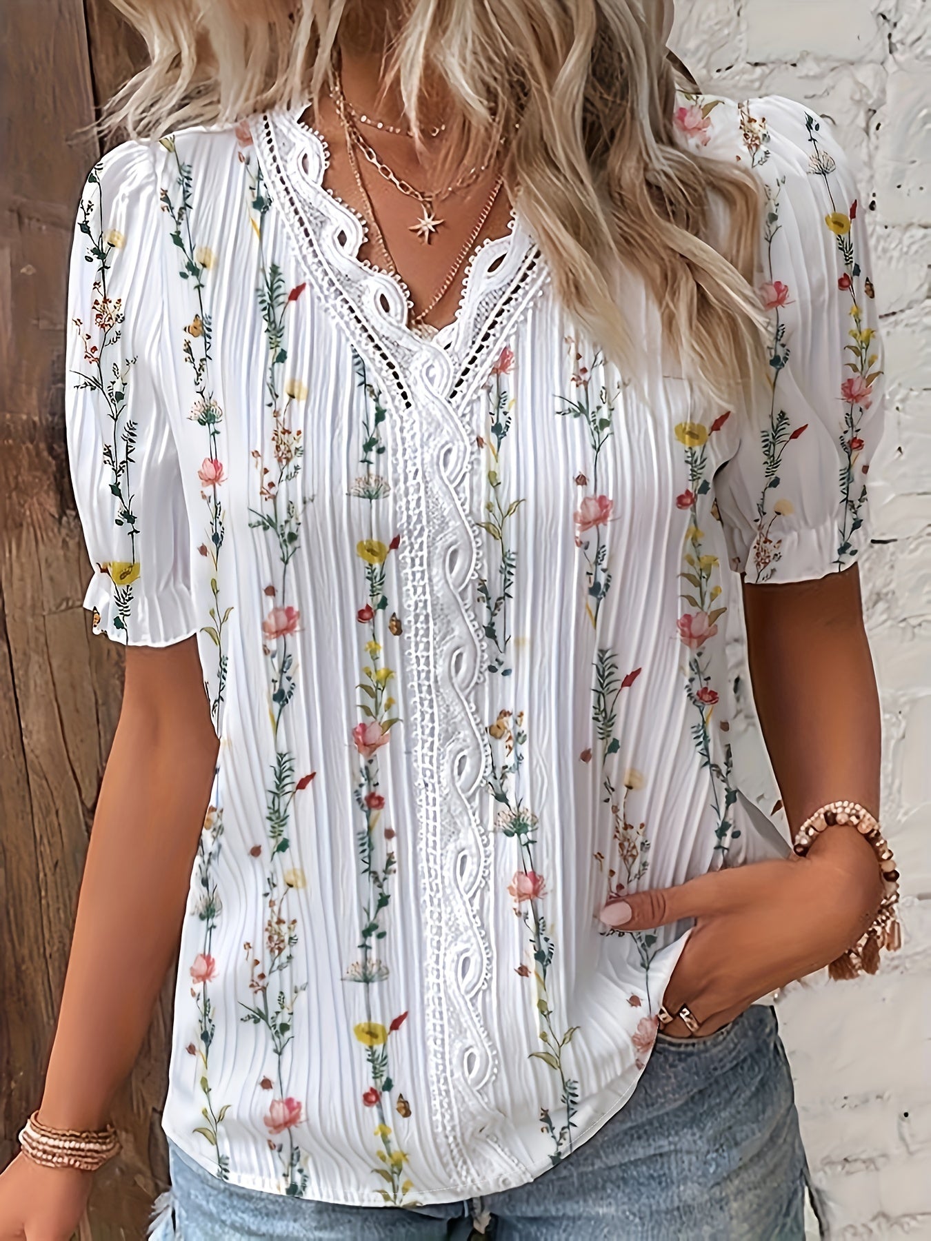 Dam Blus Elegant Somrig V