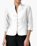 Dam Blus Kavajstil Ståkrage Elegant Vardags