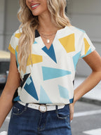 Dam Blus Geometriskt Mönster V