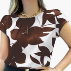 Dam Blus Kortärmad Elegant Kontorsstil Lös