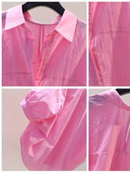 Dam Blus Oversize Skjorta med Avslappnad