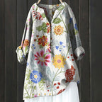 Damblus i kinesisk stil med blommigt