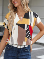 Dam Blus Geometriskt Mönster V