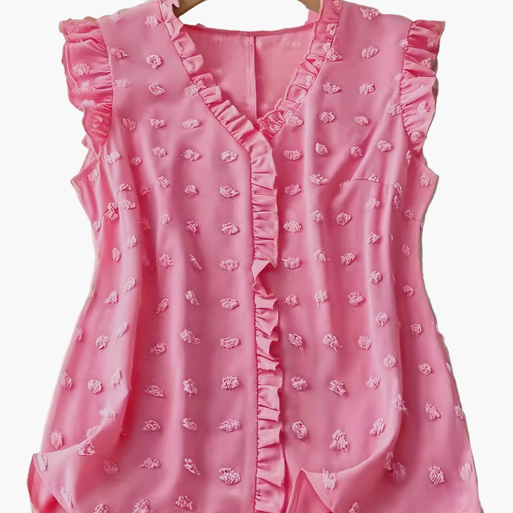 Dam Elegant Blus med Volangdetaljer och