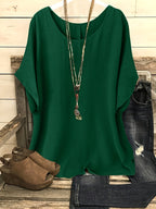 Dam Casual Blus med Lös Passform
