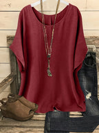 Dam Casual Blus med Lös Passform