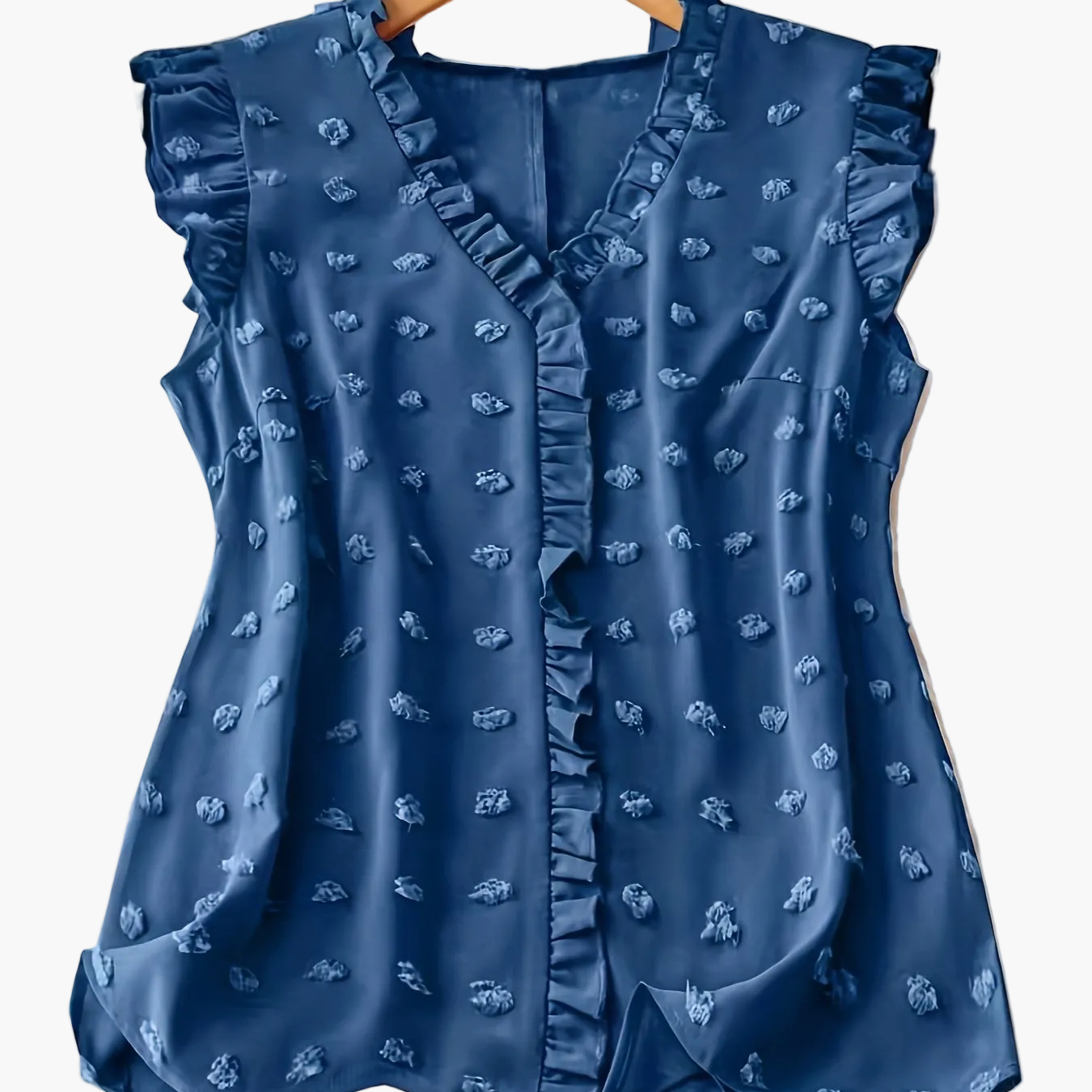 Dam Elegant Blus med Volangdetaljer och