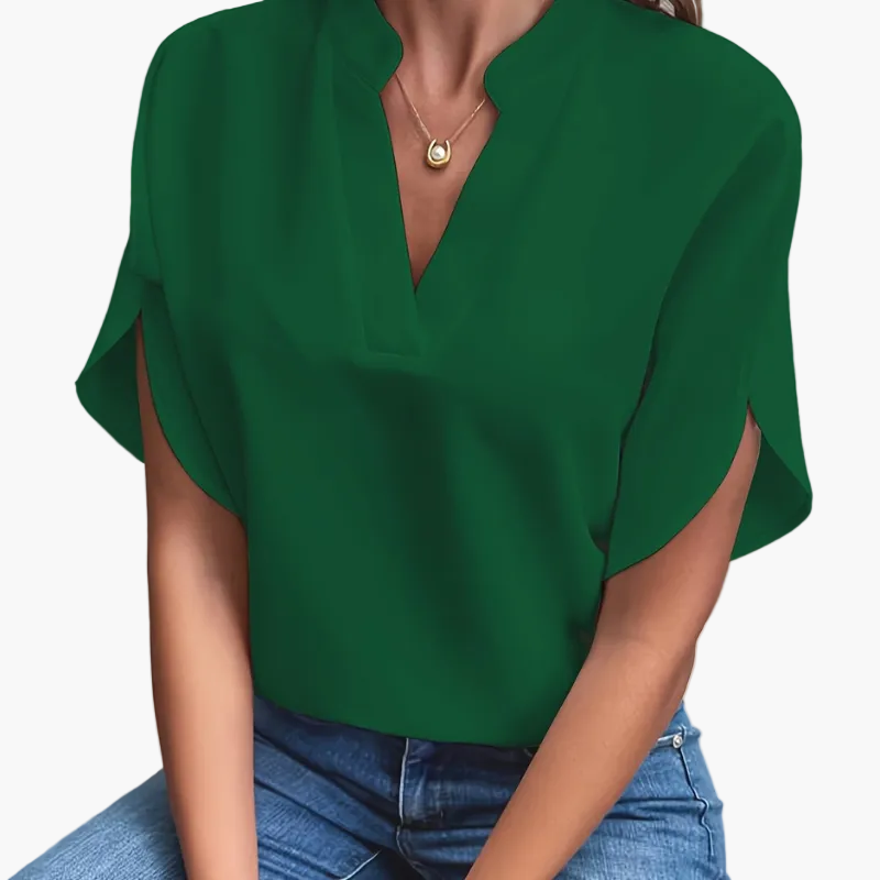 Dam Blus Vardags Elegant V