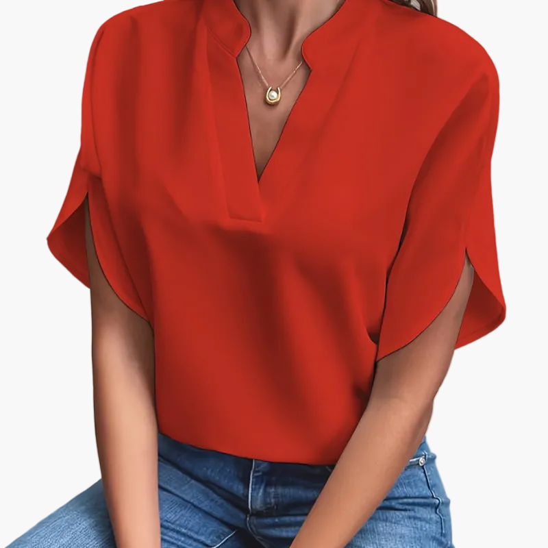 Dam Blus Vardags Elegant V