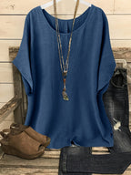 Dam Casual Blus med Lös Passform