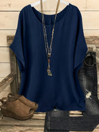 Dam Casual Blus med Lös Passform