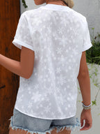 Dam Blus Somrig Elegant Blommig V