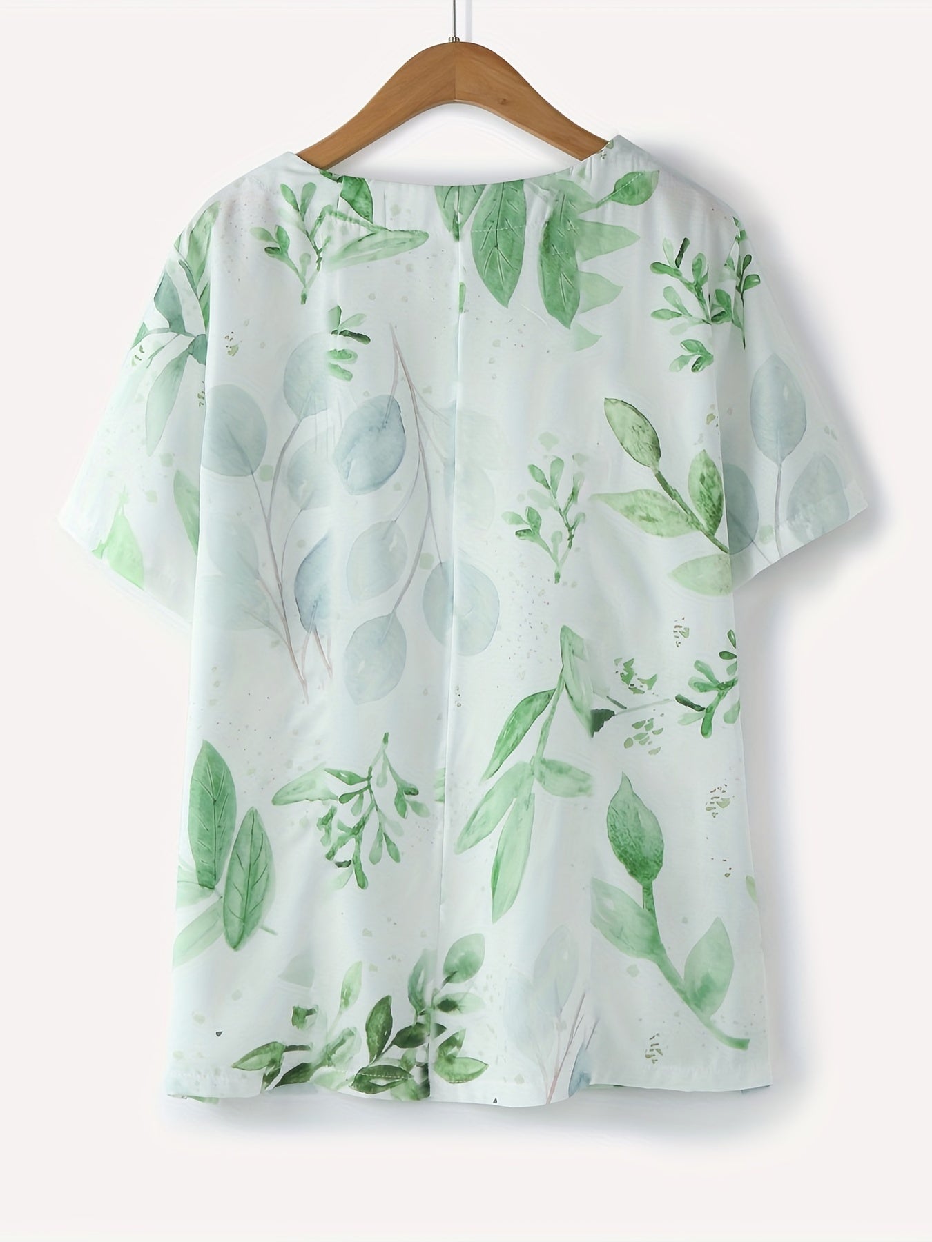 Dam Blus Vintage Blommig Kortärmad Sommartopp