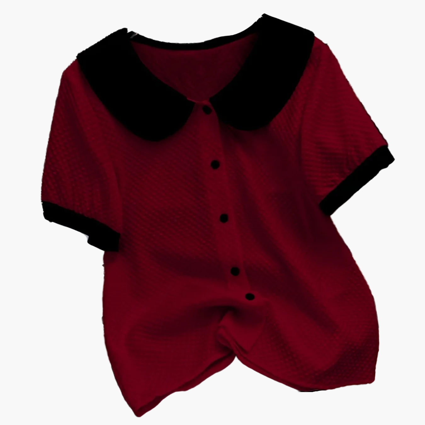 Dam Blus Elegant Kortärmad Med Krage