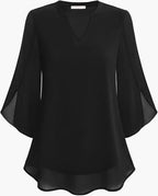 Dam Blus Elegant Vardagsstil med Lätt