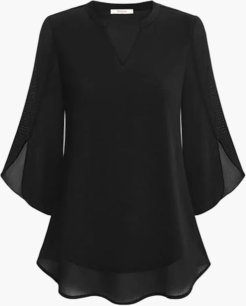 Dam Blus Elegant Vardagsstil med Lätt