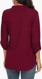 Dam Blus Elegant Vardagsstil med Lätt