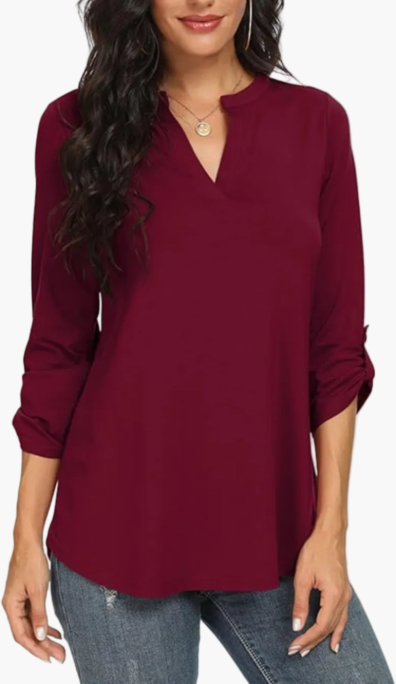 Dam Blus Elegant Vardagsstil med Lätt