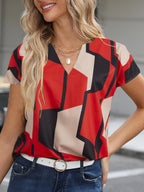 Dam Blus Geometriskt Mönster V