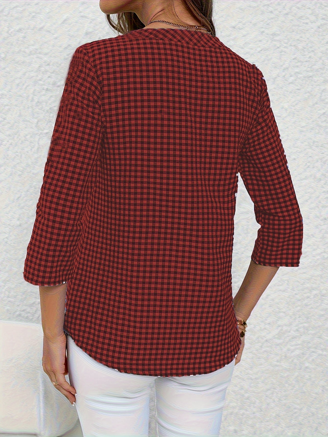 Dam Blus Rutigt V