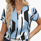 Dam Blus Geometriskt Mönster V