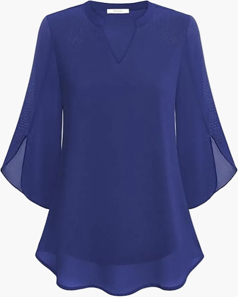 Dam Blus Elegant Vardagsstil med Lätt