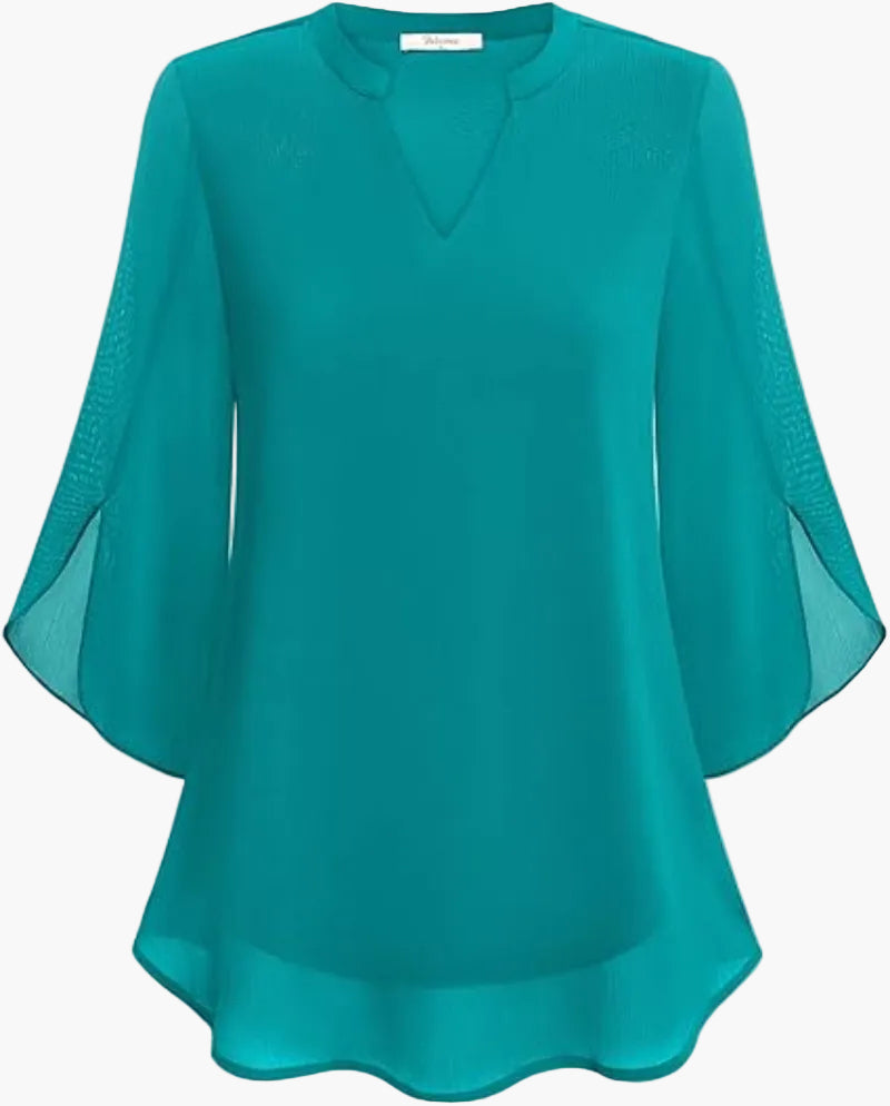Dam Blus Elegant Vardagsstil med Lätt