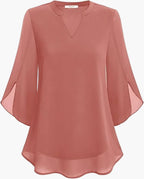 Dam Blus Elegant Vardagsstil med Lätt