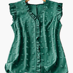Dam Elegant Blus med Volangdetaljer och