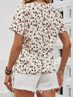 Dam Elegant Somrig Kortärmad Blus med
