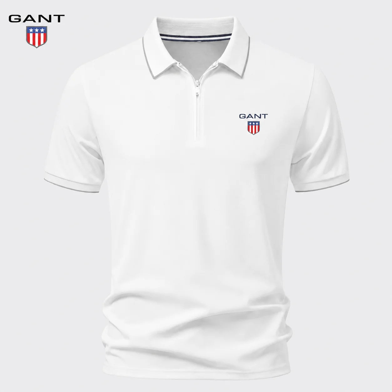 GANT™ Pikétröja med Dragkedja