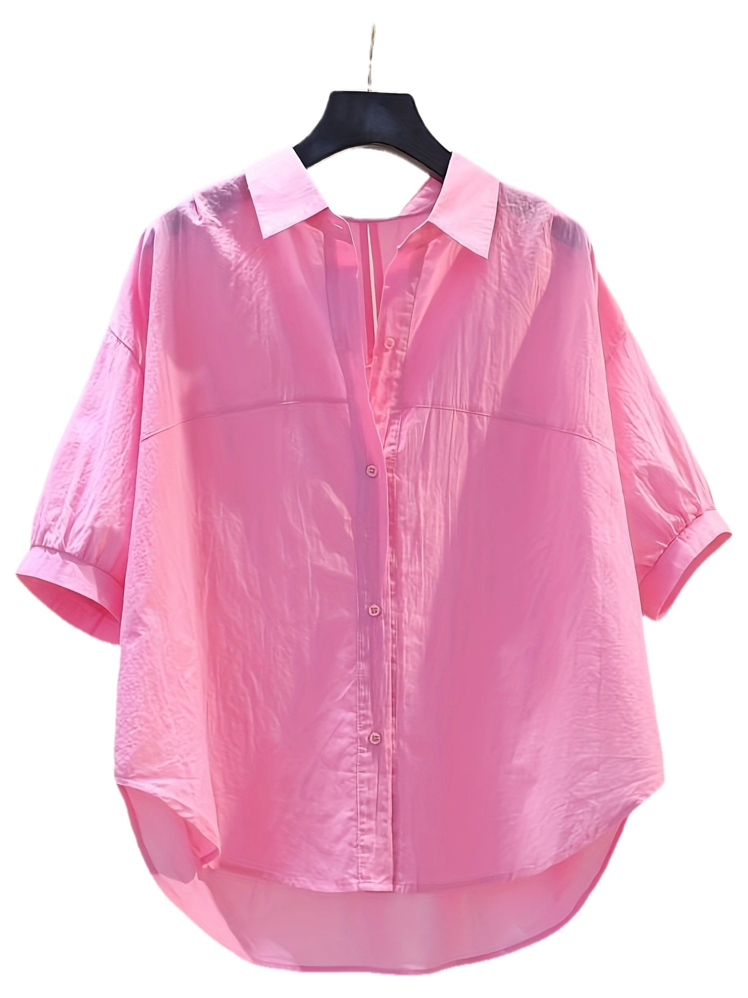 Dam Blus Oversize Skjorta med Avslappnad