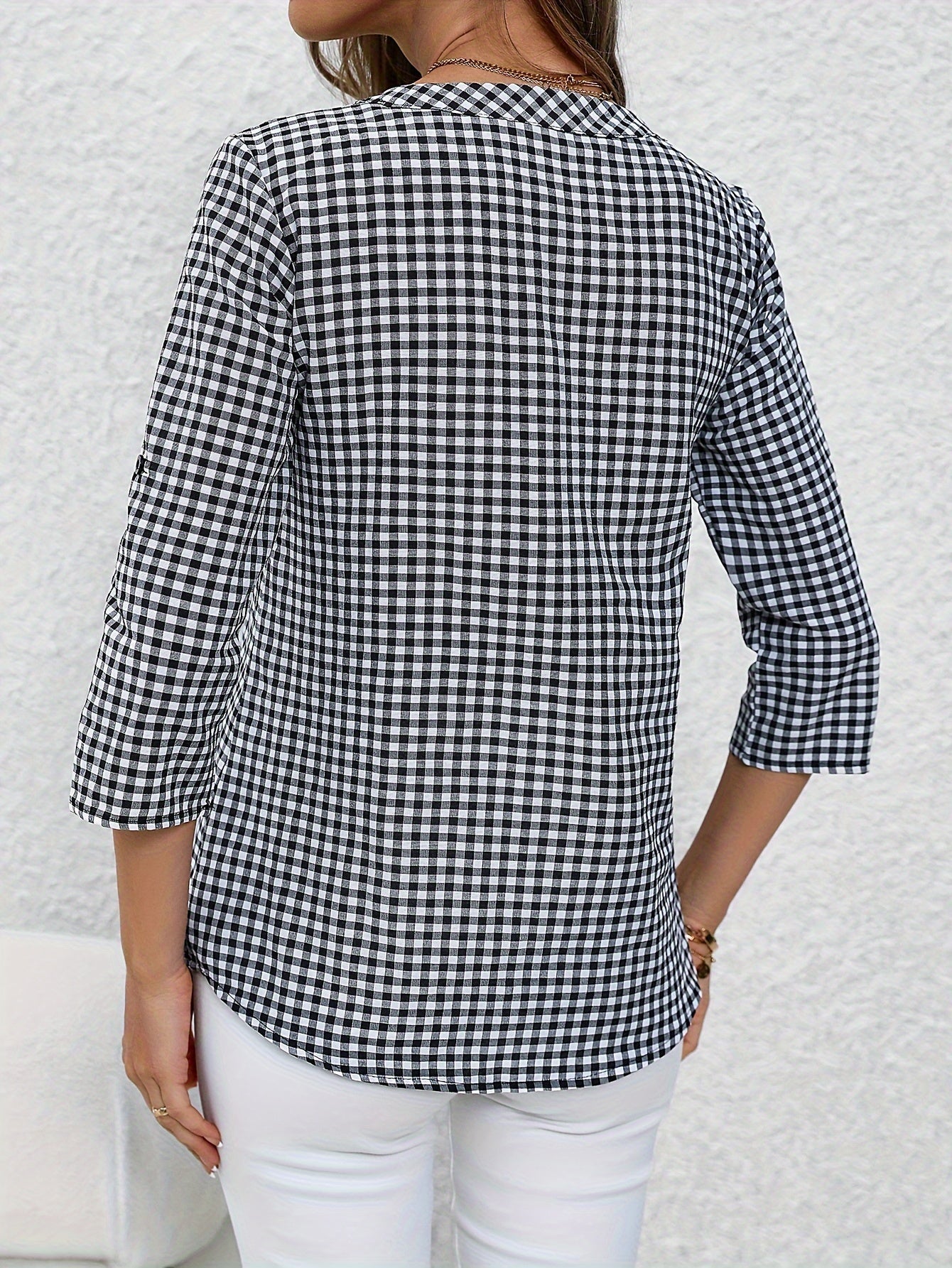 Dam Blus Rutigt V