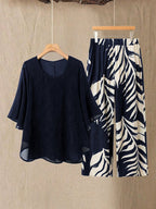 Damset Blus och Vida Byxor