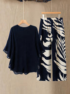 Damset Blus och Vida Byxor