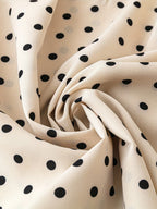 Dam Elegant Prickig Blus med Volangärm