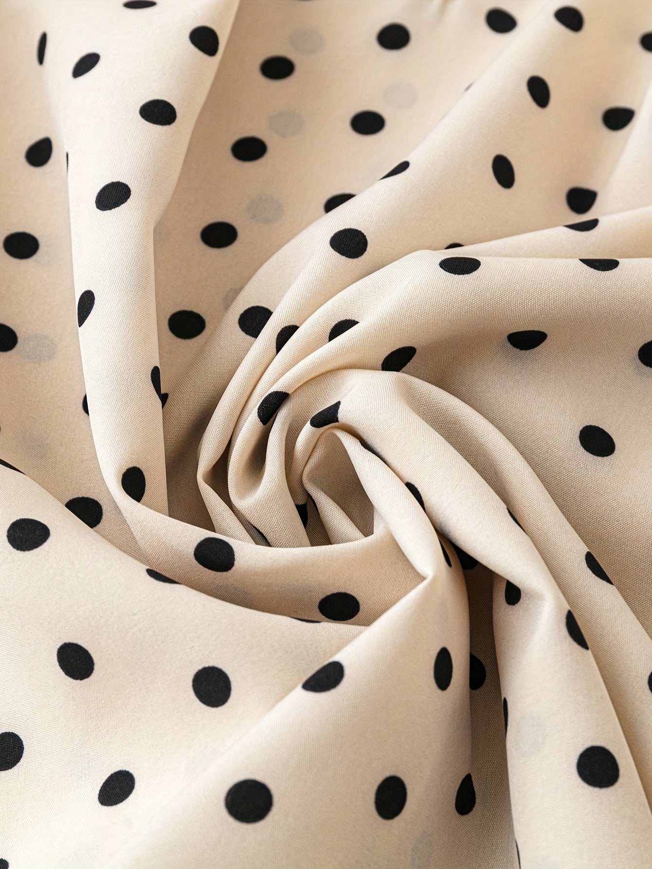 Dam Elegant Prickig Blus med Volangärm