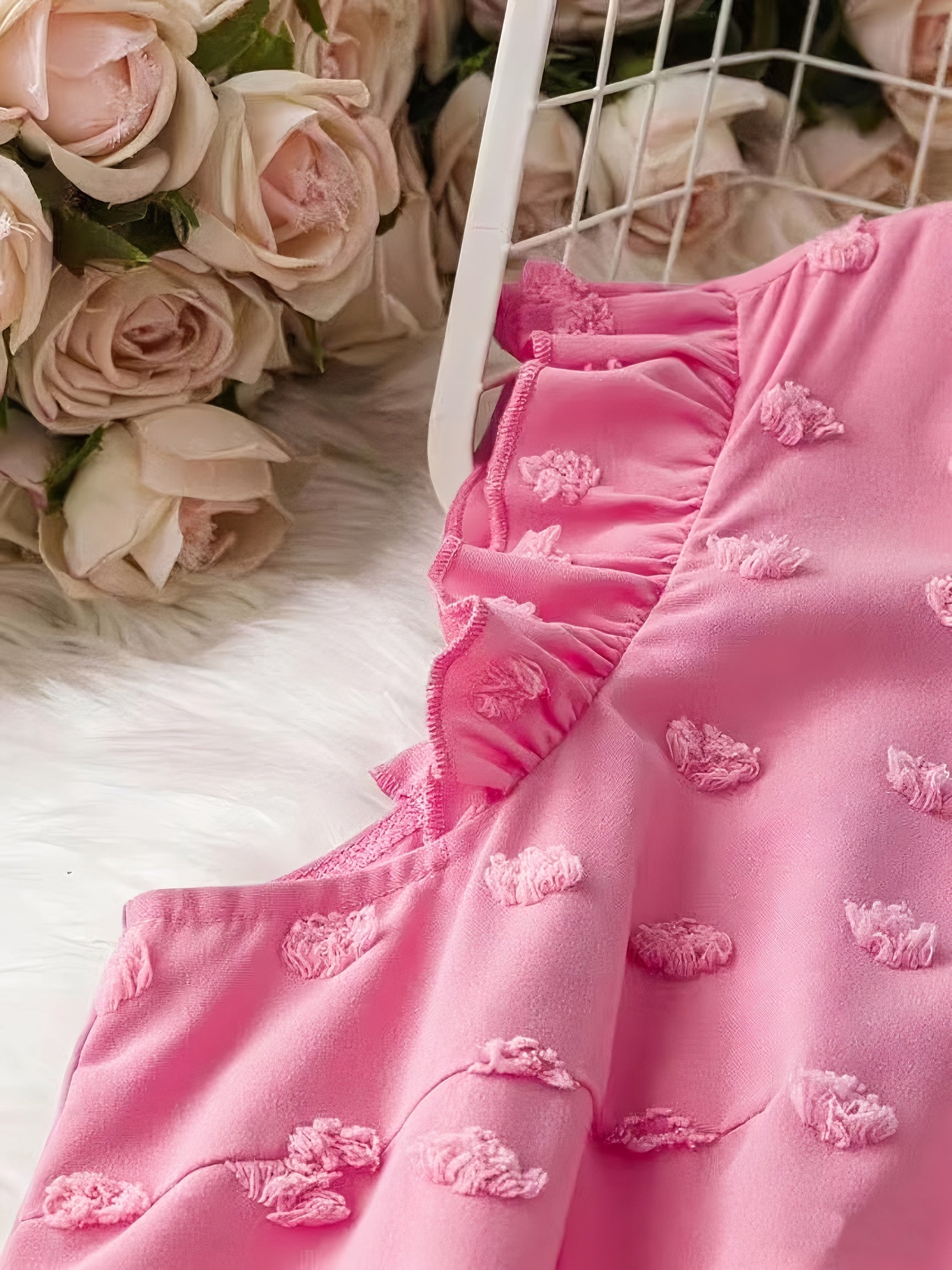 Dam Elegant Blus med Volangdetaljer och