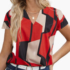 Dam Blus Geometriskt Mönster V