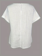Dam Topp Elegant Sommarblus med Spets