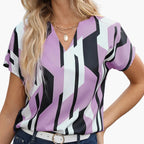 Dam Blus Geometriskt Mönster V