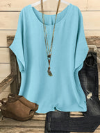 Dam Casual Blus med Lös Passform