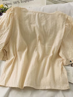 Dam Elegant Blus med Broderade Blommor