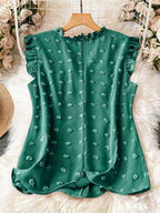 Dam Elegant Blus med Volangdetaljer och