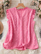Dam Elegant Blus med Volangdetaljer och