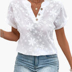Dam Blus Somrig Elegant Blommig V